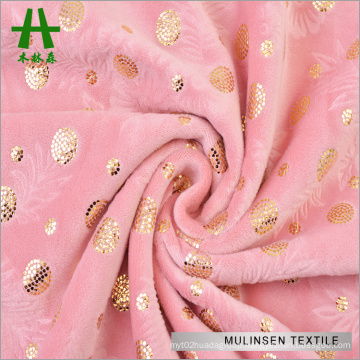 Mulinsen Textile One Side Dyed Embossed Velvet Fabric Online With Foil